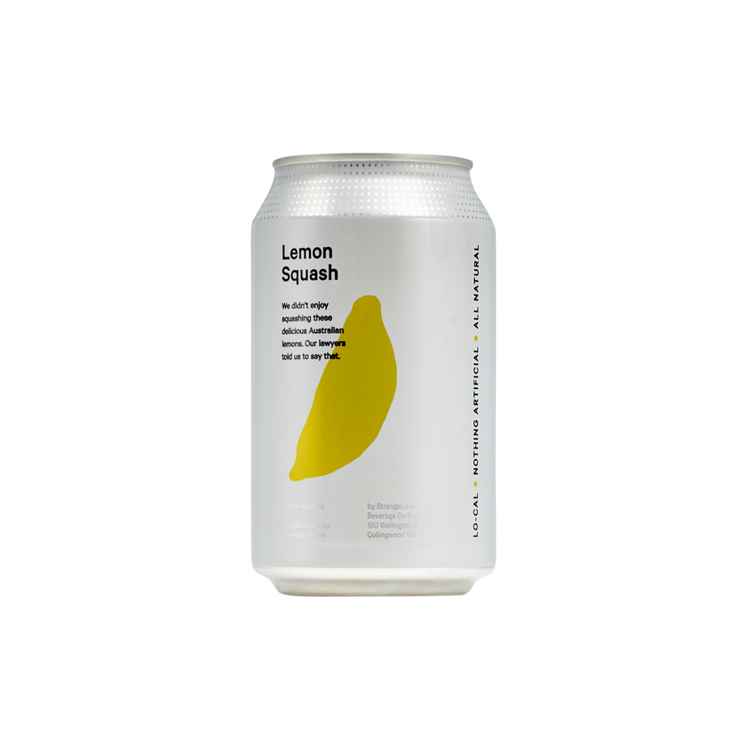 Lemon Squash Lo-Cal Soda 330ml Cans x 24