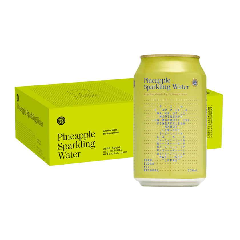 Pineapple Sparkling Water 330ml x 24 - StrangeLove