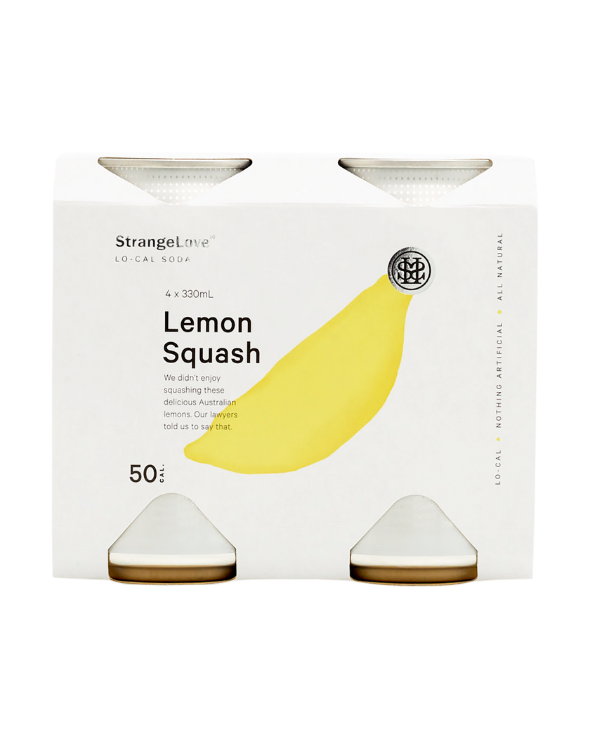 Lemon Squash Lo-Cal Soda 330ml Cans x 24