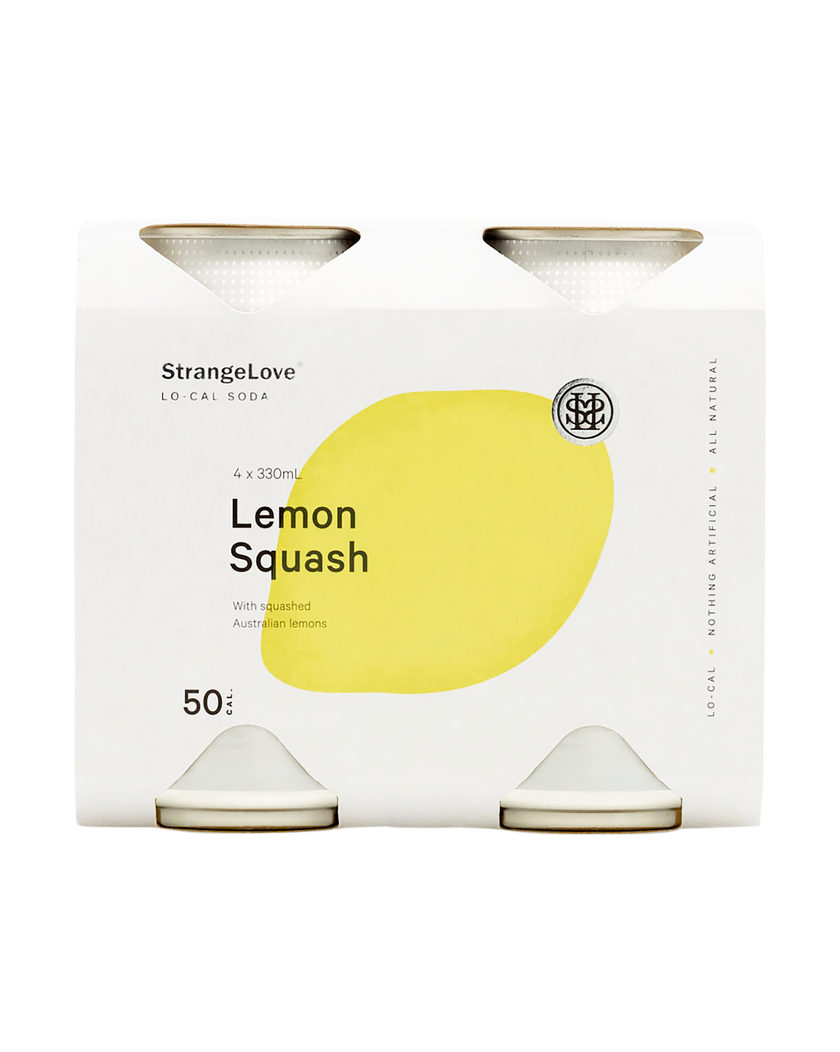 Lemon Squash Lo-Cal Soda 330ml Cans x 24