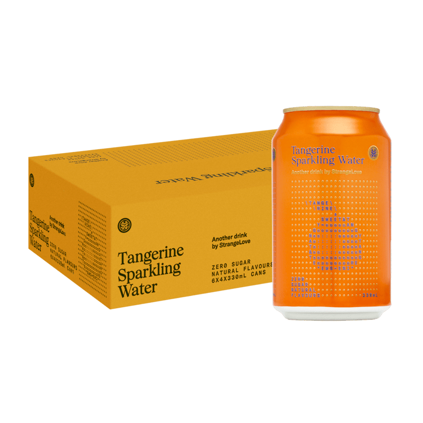 Tangerine Sparkling Water 330ml x 24 - StrangeLove