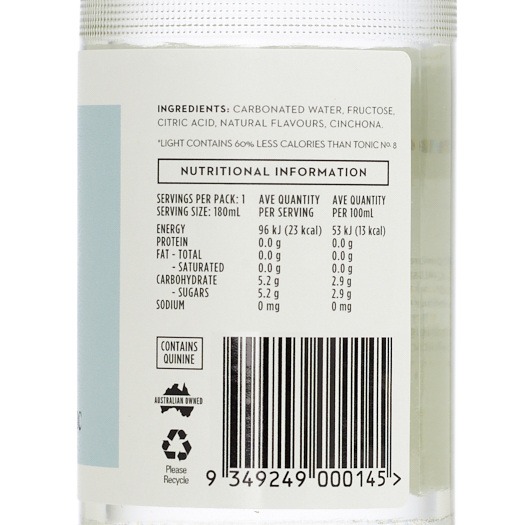 Light Tonic Water 180ml x 24