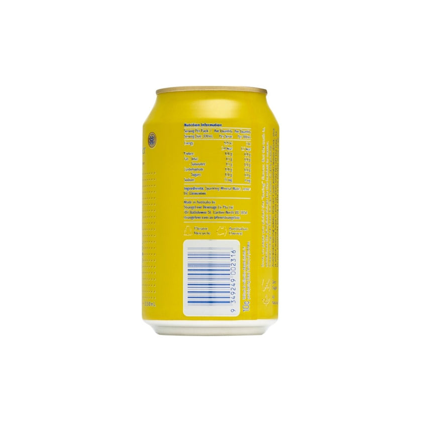 Lemon Sparkling Water 330ml x 24 - StrangeLove
