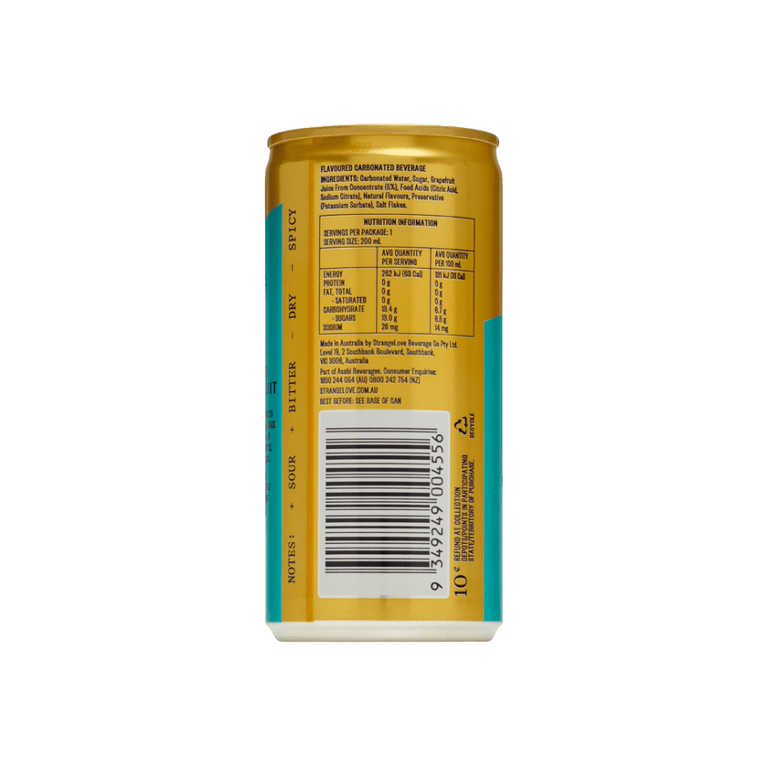 200ml - CANS - Salted Grapefruit / 6x4 Pack - StrangeLove