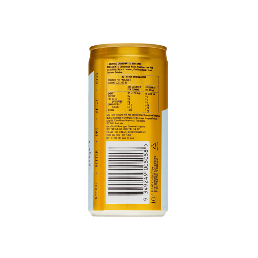 200ml Light Tonic / 24 Pack - StrangeLove