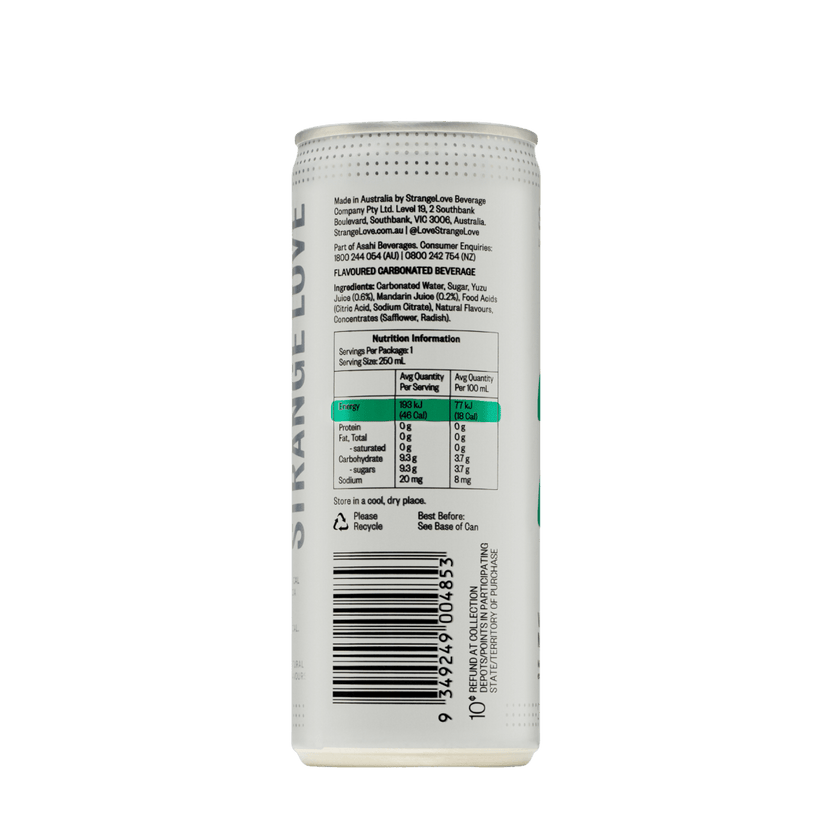 250ml - CANS - Lime & Jalapeno - Lo-Cal Soda / 6x4 Pack - StrangeLove