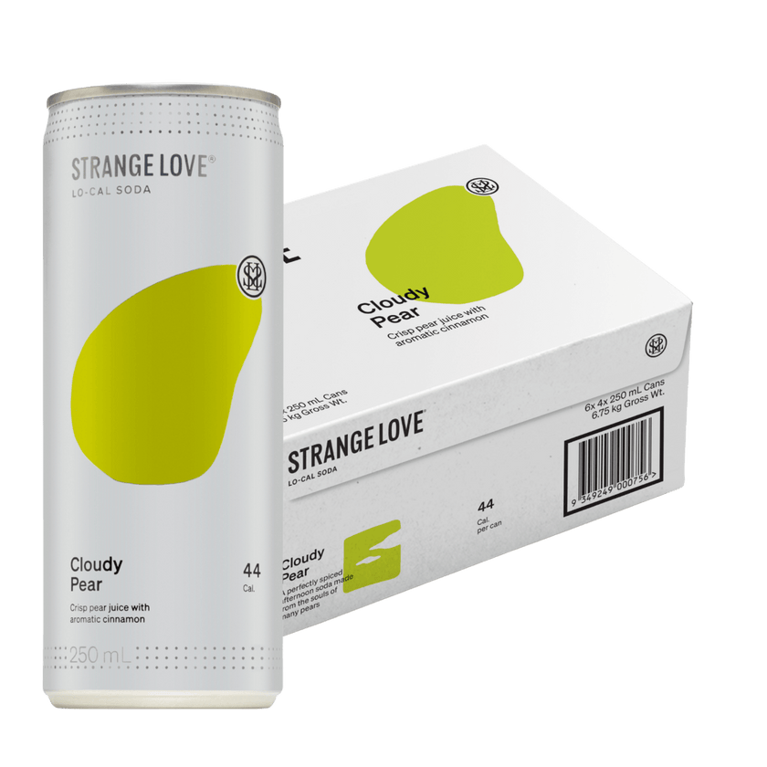 250ml Cloudy Pear Lo-Cal Soda / 24 Pack - StrangeLove
