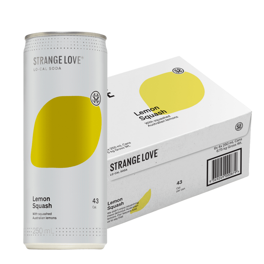 250ml Lemon Squash Lo-Cal Soda / 24 Pack - StrangeLove