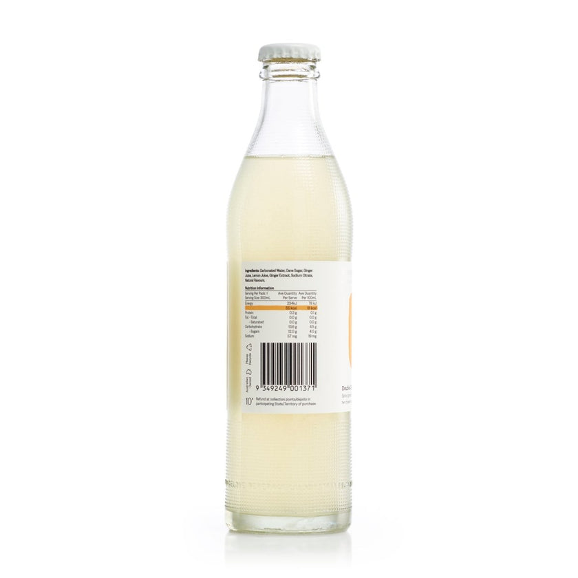 300ml - GLASS - Double Ginger Beer - Lo-Cal Soda / 6x4 Pack - StrangeLove