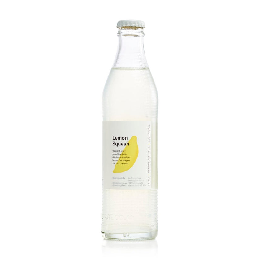 300ml - GLASS - Lemon Squash - Lo-Cal Soda / 6x4 Pack - StrangeLove