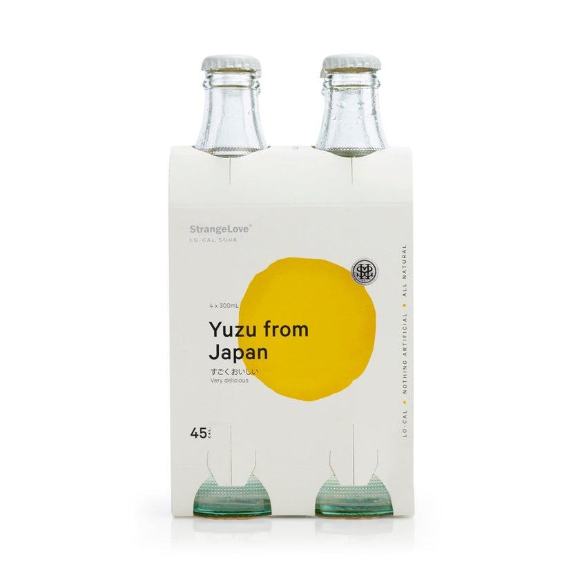 300ml - GLASS - Yuzu From Japan - Lo-Cal Soda / 6x4 Pack - StrangeLove