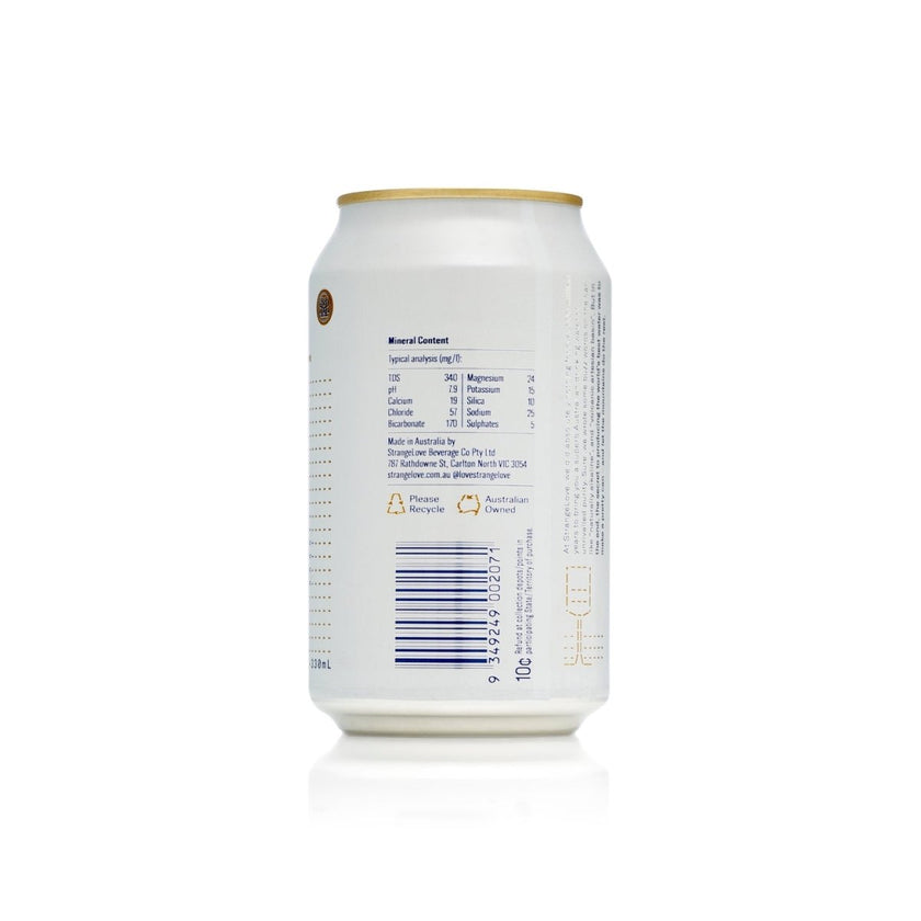330ml - CANS - Mineral Water - Still / 6x4 Pack - StrangeLove