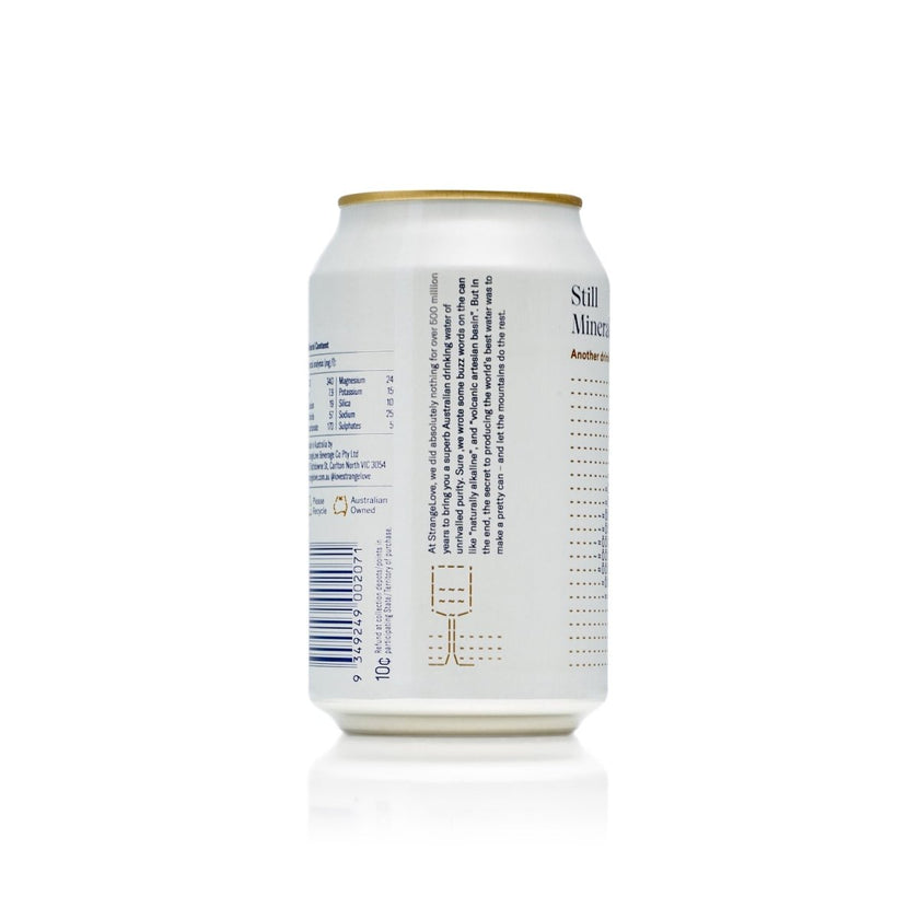 330ml - CANS - Mineral Water - Still / 6x4 Pack - StrangeLove
