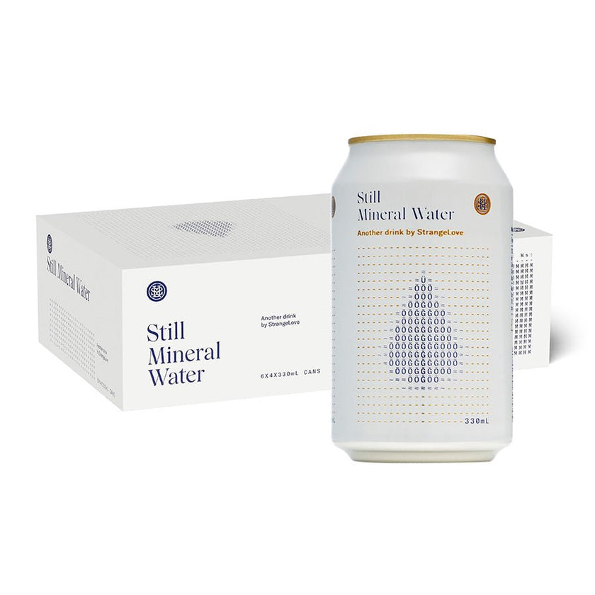 330ml - CANS - Mineral Water - Still / 6x4 Pack - StrangeLove