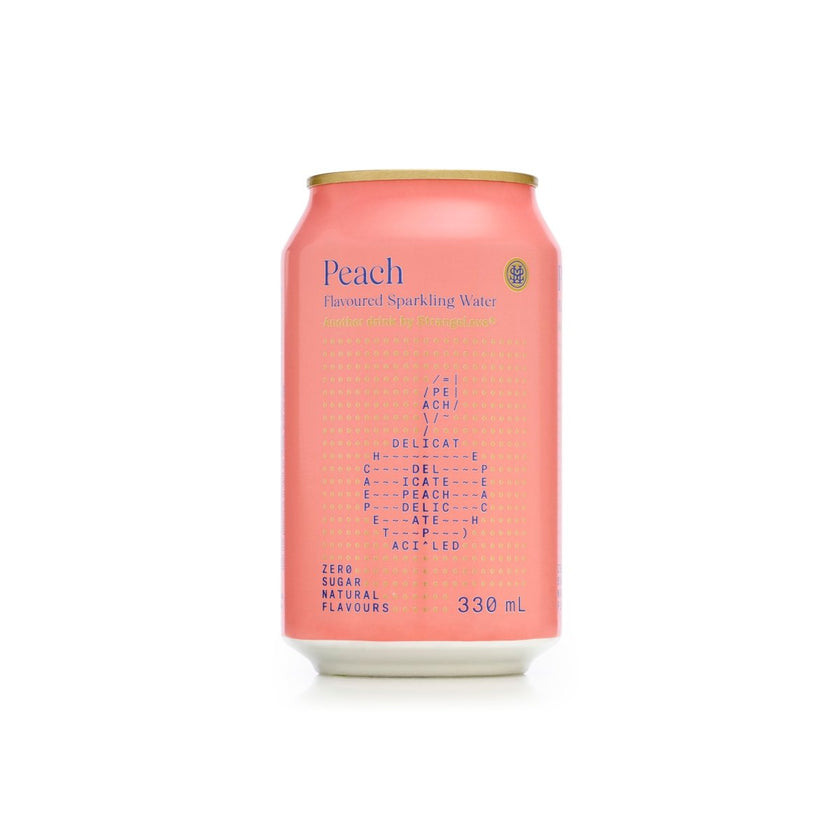 330ml - CANS - Peach Sparkling Water / 6x4 Pack - StrangeLove