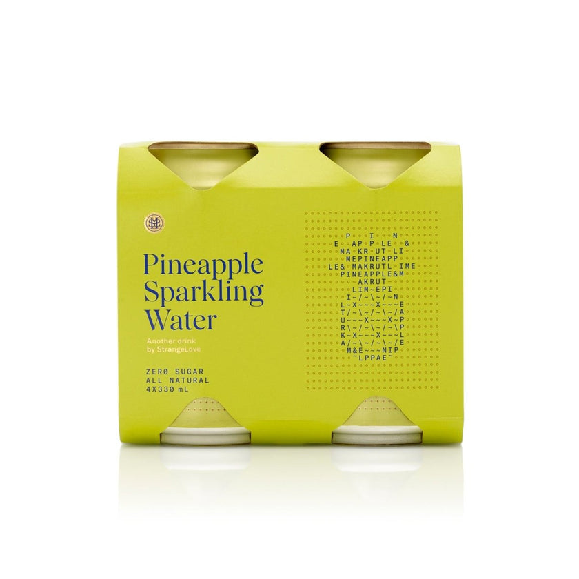 330ml - CANS - Pineapple - Sparkling Water / 6x4 Pack - StrangeLove