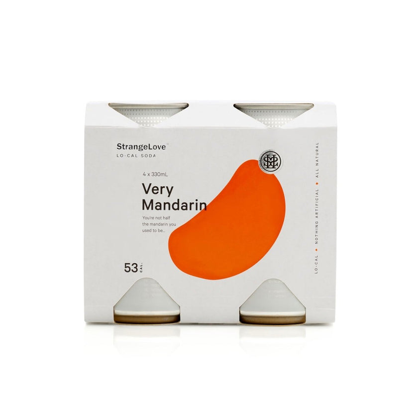 330ml - CANS - Very Mandarin - Lo-Cal Soda / 6x4 Pack - StrangeLove