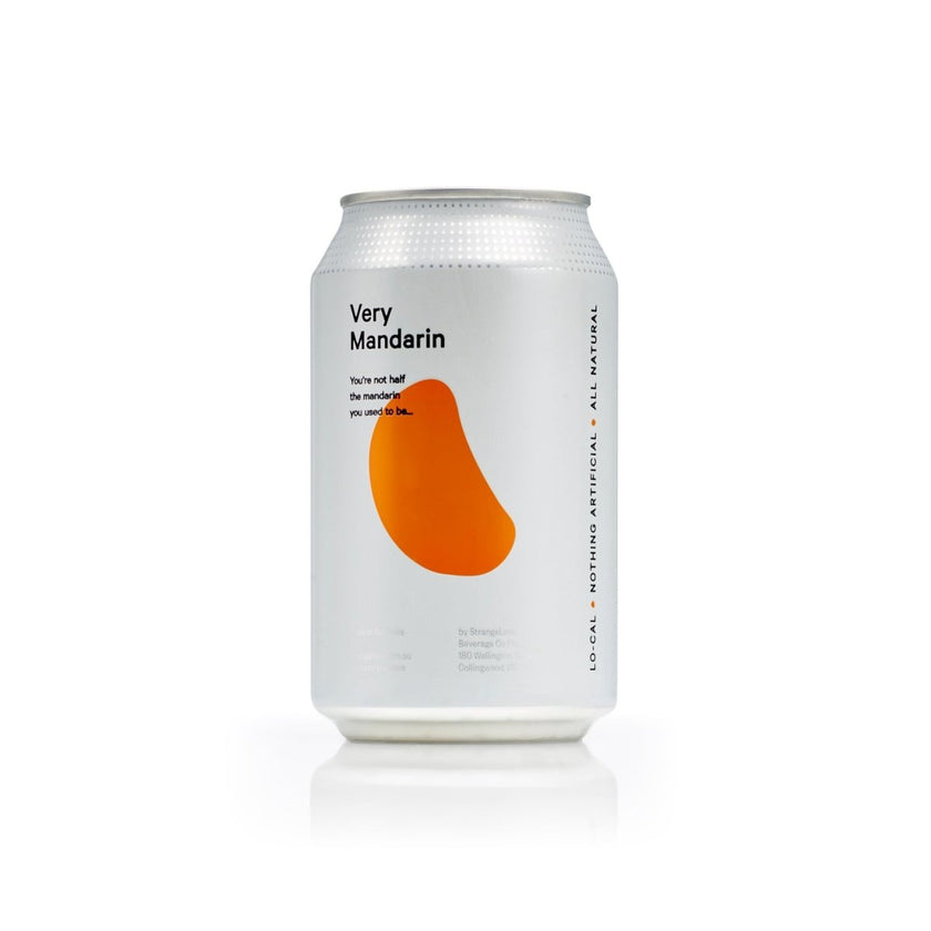 330ml - CANS - Very Mandarin - Lo-Cal Soda / 6x4 Pack - StrangeLove