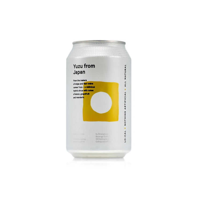 330ml - CANS - Yuzu From Japan - Lo-Cal Soda / 6x4 Pack - StrangeLove