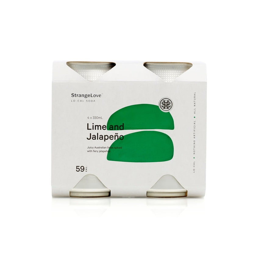 330ml Lime & Jalapeno - Lo-Cal Soda / 24 Pack - StrangeLove