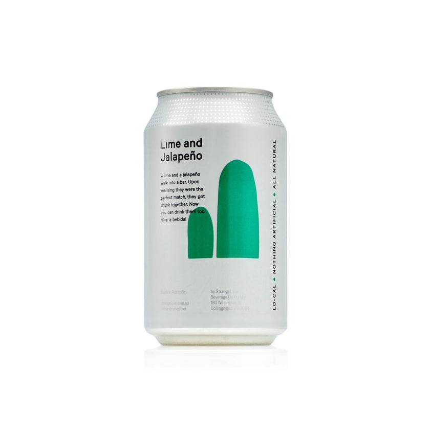 330ml Lime & Jalapeno - Lo-Cal Soda / 24 Pack - StrangeLove