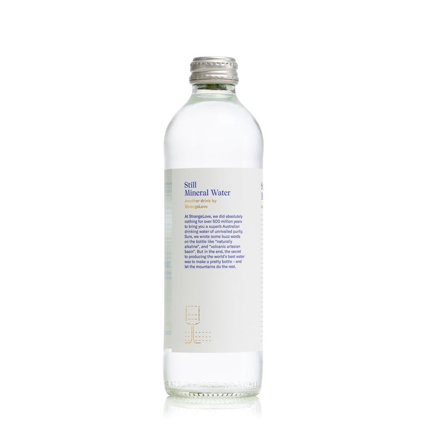 350ml - GLASS - Mineral Water - Still / 24-Pack - StrangeLove