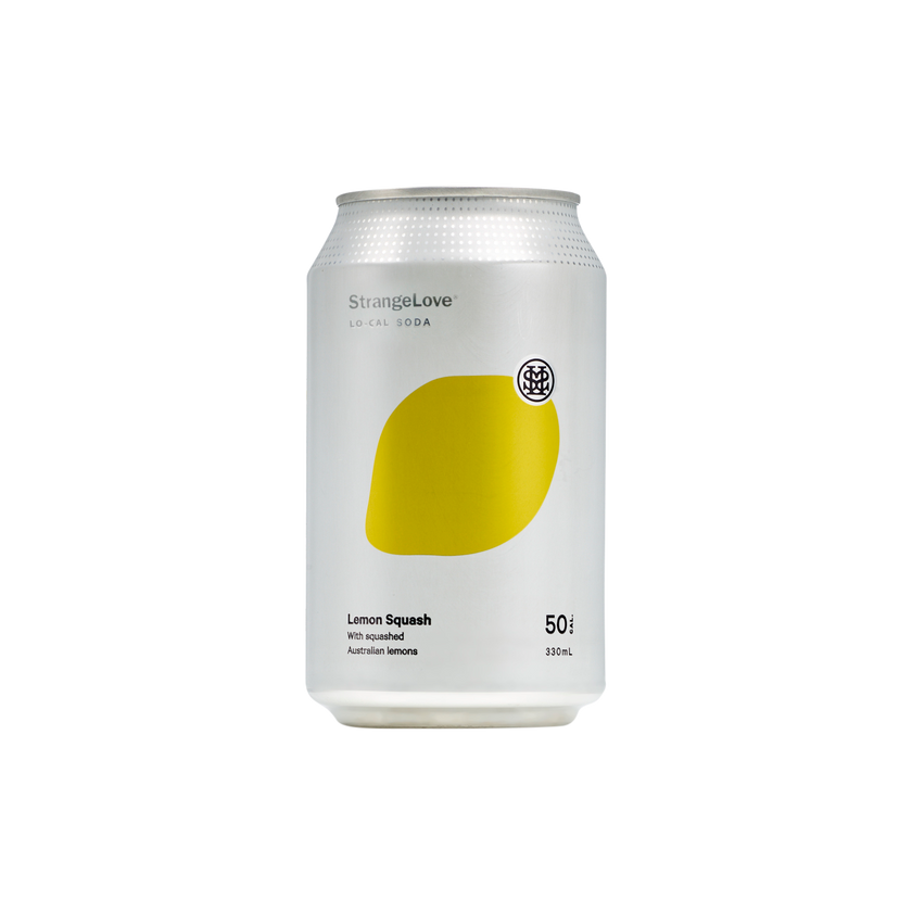 Lemon Squash Lo-Cal Soda 330ml Cans x 24