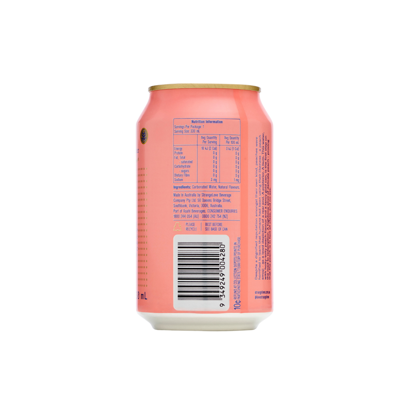 Peach Sparkling Water 330ml x 24