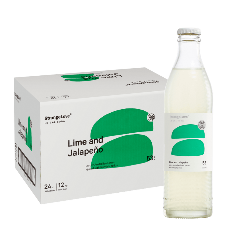 Lime & Jalapeño Lo - Cal Soda 300ml x 24 - StrangeLove