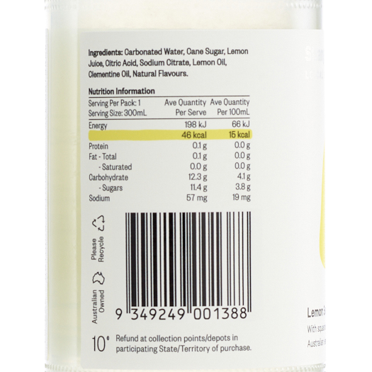 Lemon Squash Lo-Cal Soda 300ml x 24